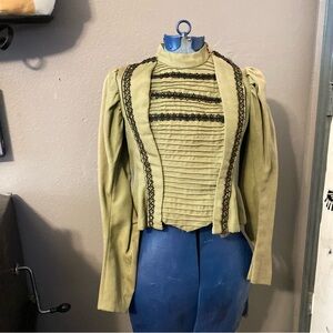 Antique Victorian 1800s military style jacket bodice